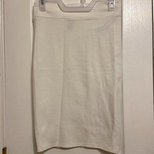 Forever21 Basic Bodycon Skirt-White